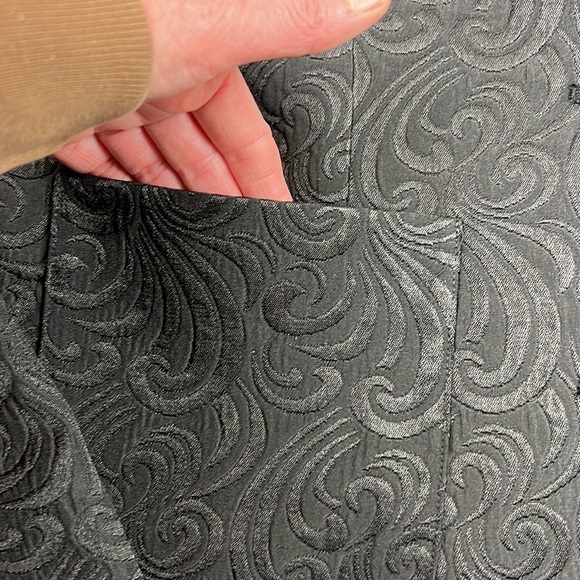 Norton McNaughton Raised Embossed Black Damask Blazer - Picture 7 of 15